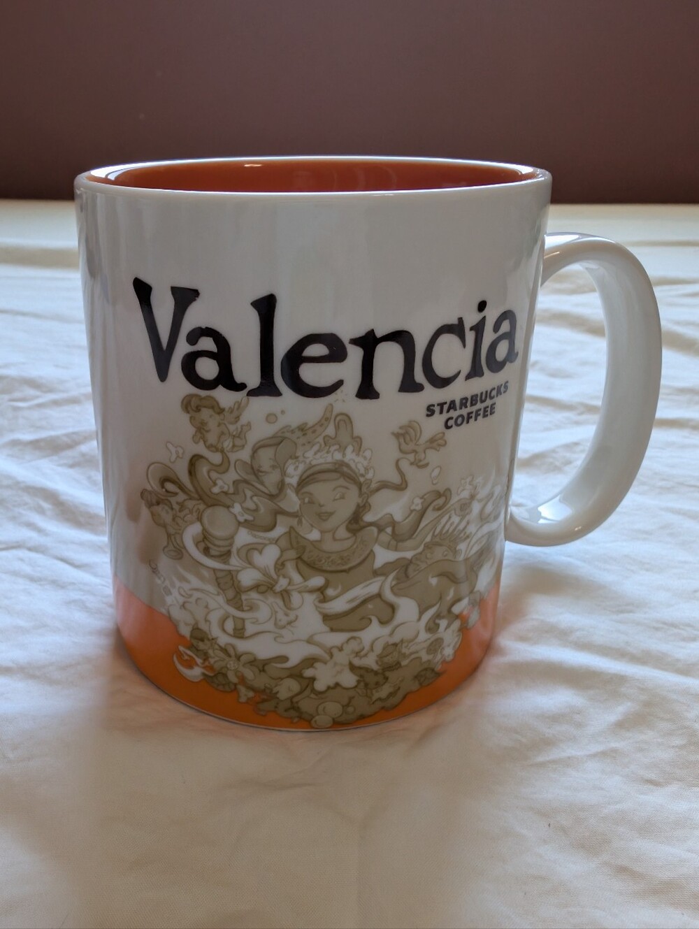 Starbucks Valencia SpainGlobal Collector Series 2010 Mug Orange/White